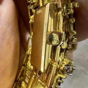Rare Ebel Vintage Cocktail watch with tourmalines and diamonds in 18k yellow gol Ebel | Accessories | Rare Ebel Vintage Cocktail Watch With  main image 4